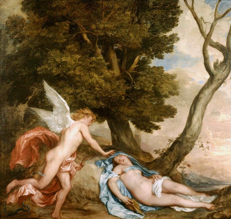 Dyck, Anthony van Cupid and Psyche (mk25) oil painting picture